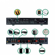 Усилитель звука на 6 каналов с Bluetooth, FM Орбита OT-SPA02